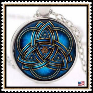 🆕 ✅ GLASS CABOCHON CHAIN NECKLACE